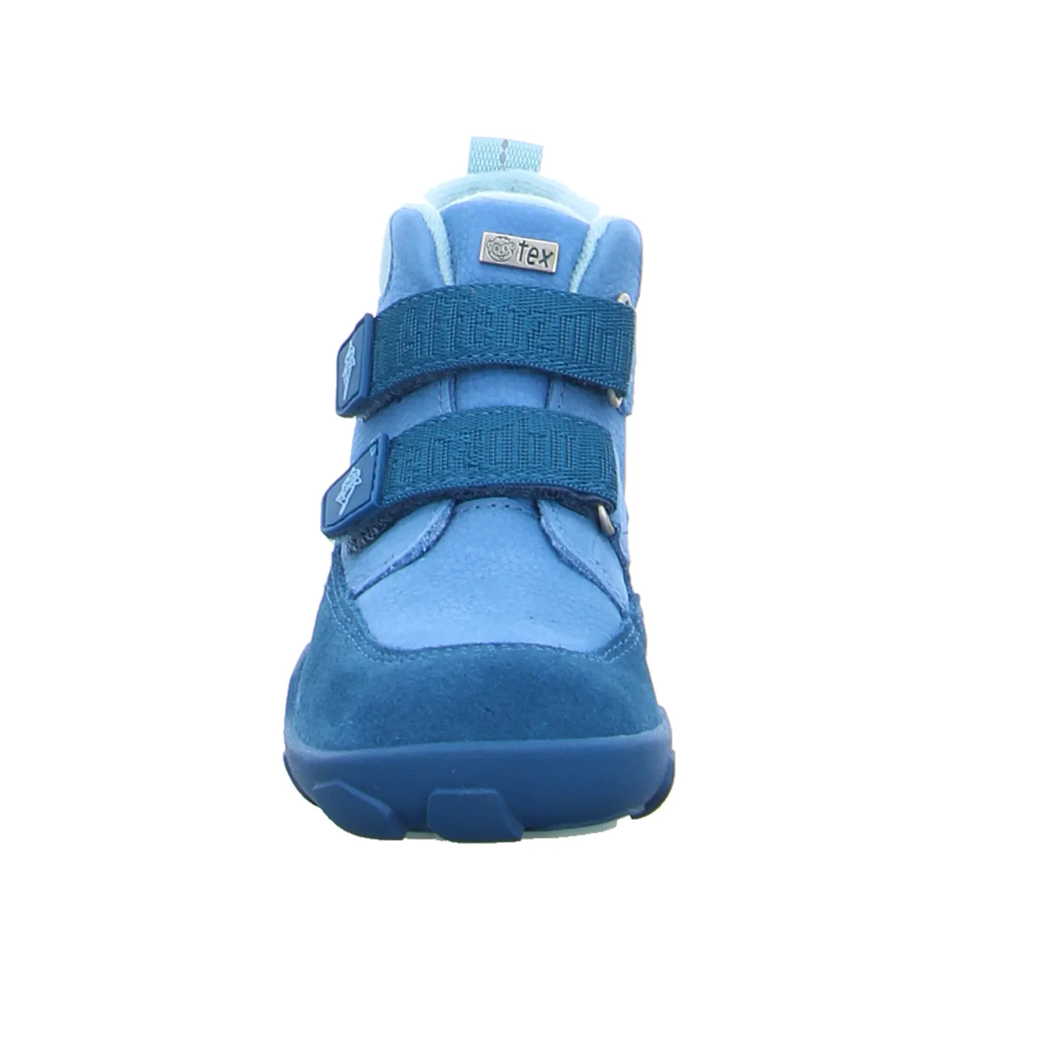 AFFENZAHN Kleinkinder-Halbschuh Klett Blau Leder  Komfortschuh