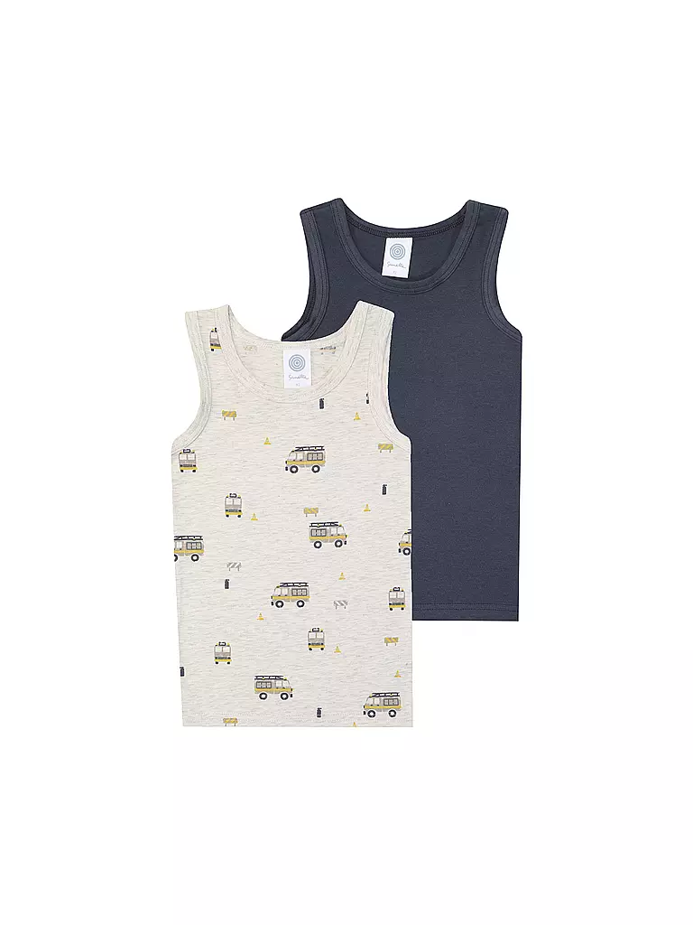SANETTA Jungen Unterhemd 2-er Pkg. nature mel beige