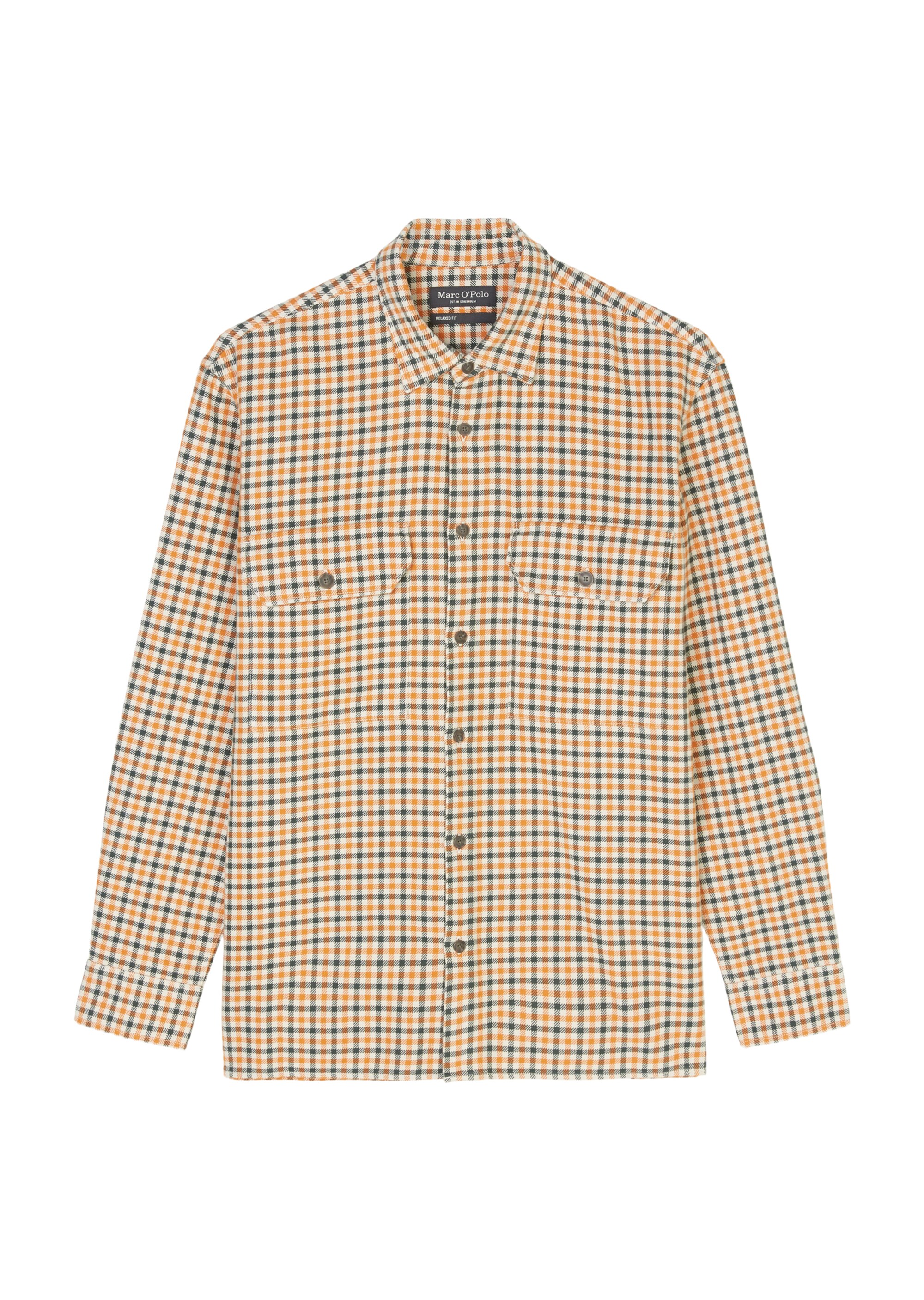 Winter-Twill Langarm-Hemd relaxed aus reiner Bio-Baumwolle