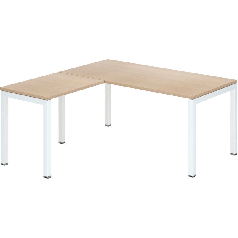 Bureau d'angle Arko L 160 x P 160 cm piètement métal
