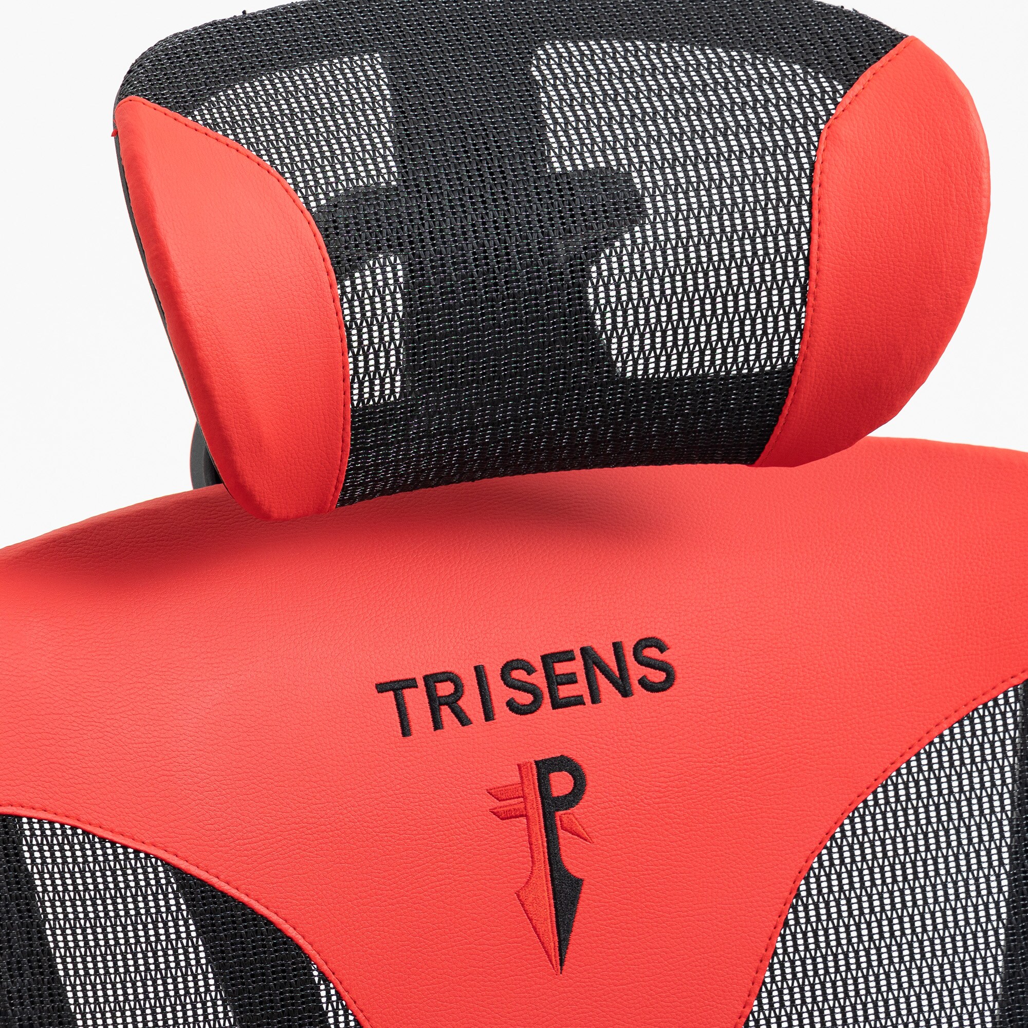 Bürostuhl in modernem Racing-Design - ergonomischer Gaming Schreibtischstuhl mit Nacken- und Lordosenstütze - komfortabler Gaming Stuhl mit atmungsaktiver Netzrückenlehne und Wippfunktion