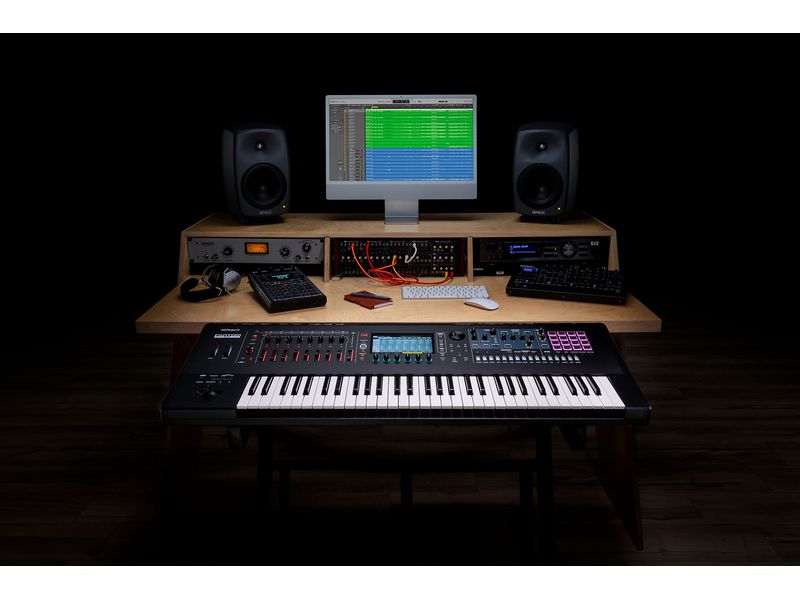 Roland Workstation FANTOM 6 EX Synthesizer-Topmodell mit neuester Soundtechnologie, intuitiver kreativer Bedienung und 61er-Synthesizertastatur