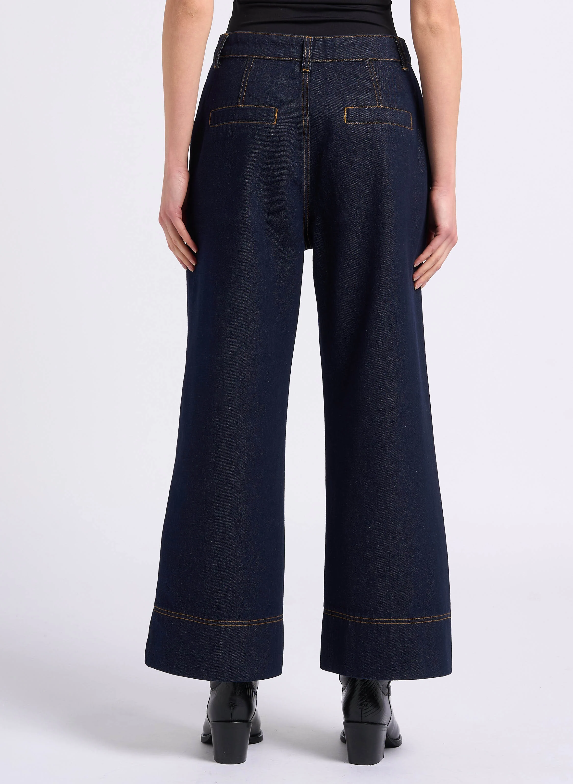 ROMY - Jean large en coton | Bleu