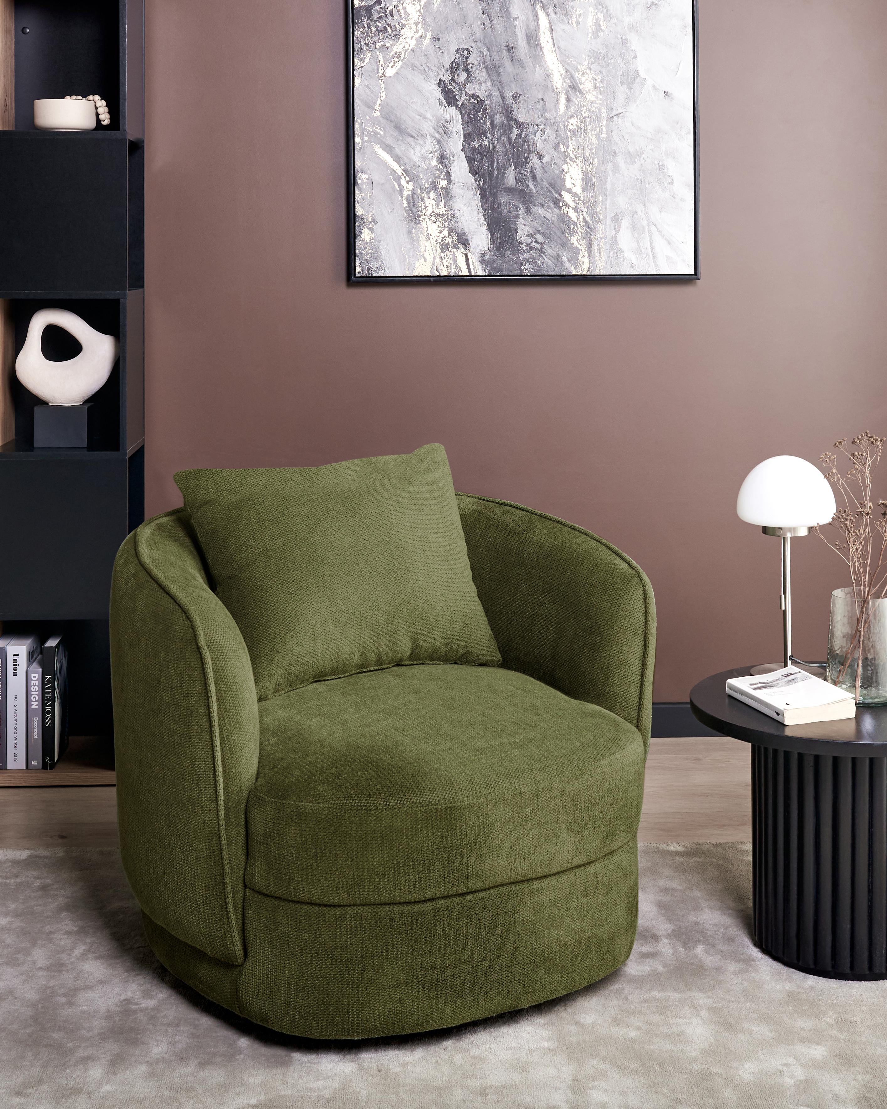 Draaifauteuil ANDALEN Stof Groen