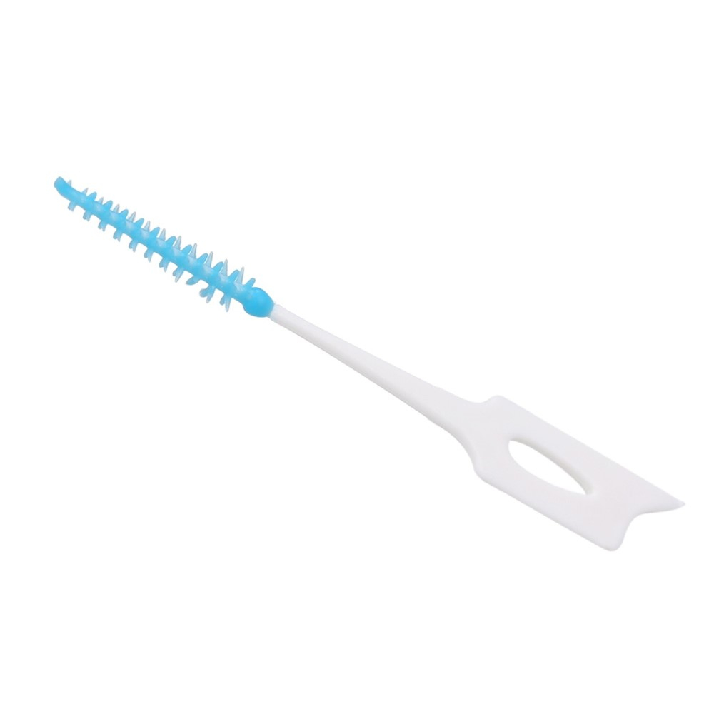 (160er Set) Interdentalbürsten Zahnpflege Zahnzwischenraum Reinigung Zahnseide - Blau / Weiss