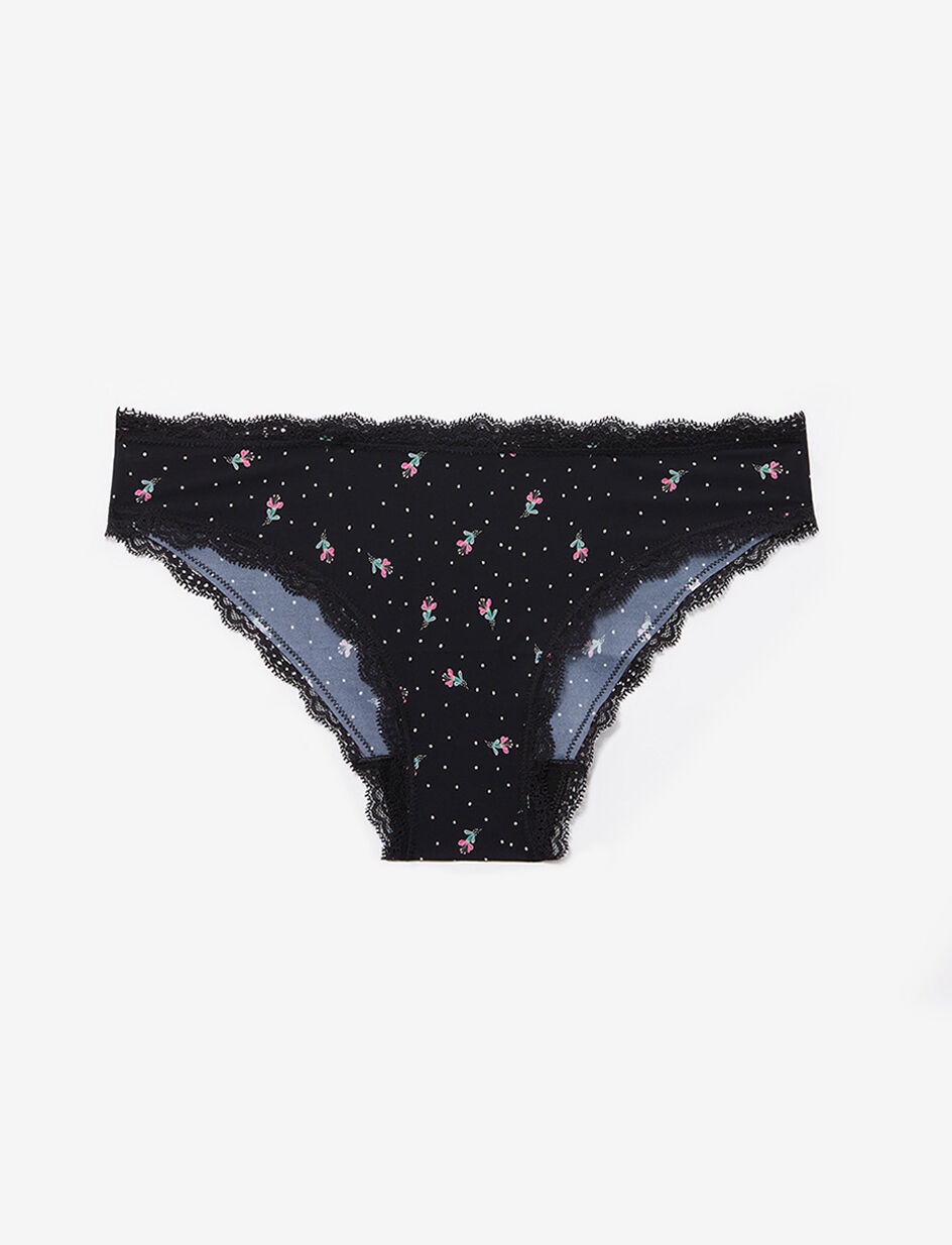 Culotte taille basse - envolée noir