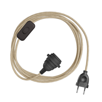 Plug-in hanglamp   fitting licht bruin