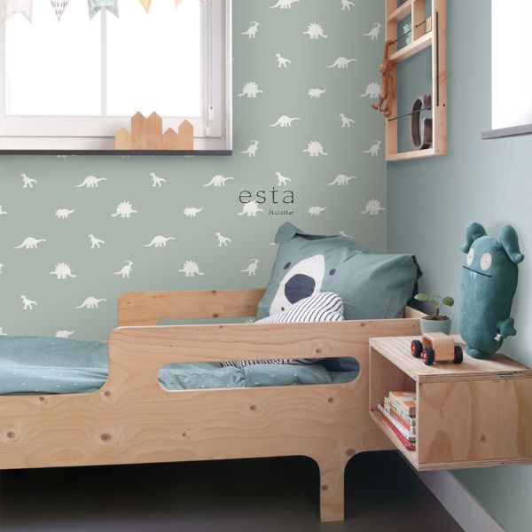 Estahome Dinosaurussen Behang I - 0,53 x 10,05 m - Beige