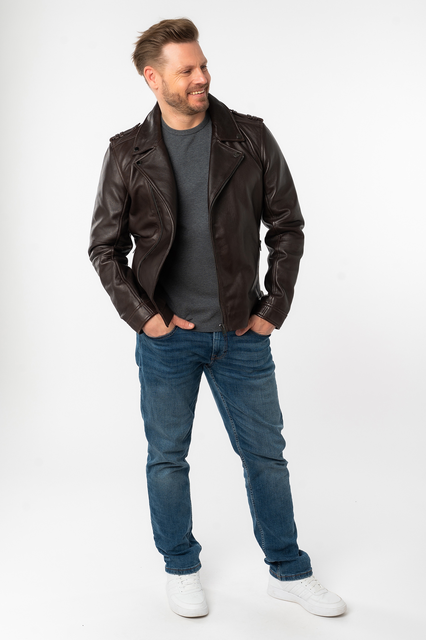 Mauritius Lederjacke »MMRibano SF« mit Reverskragen