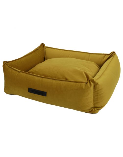 Wooff Mand Cocoon Velours Oker - Hondenmand
