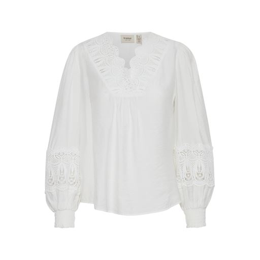 Fransa Blondie Bluse, Blanc de Blanc, S