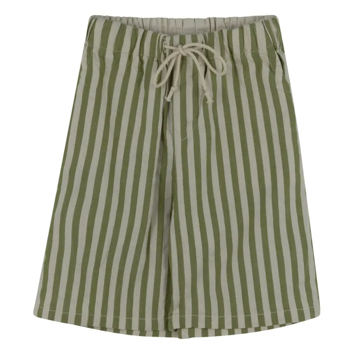 Babe & Tess Bermuda Rayé Brando | Vert olive