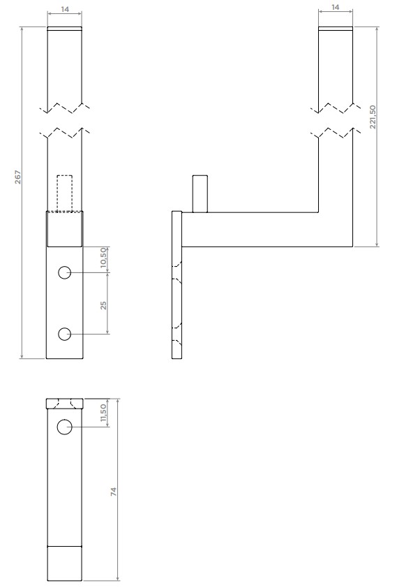 Clou Quadria reserverolhouder chroom