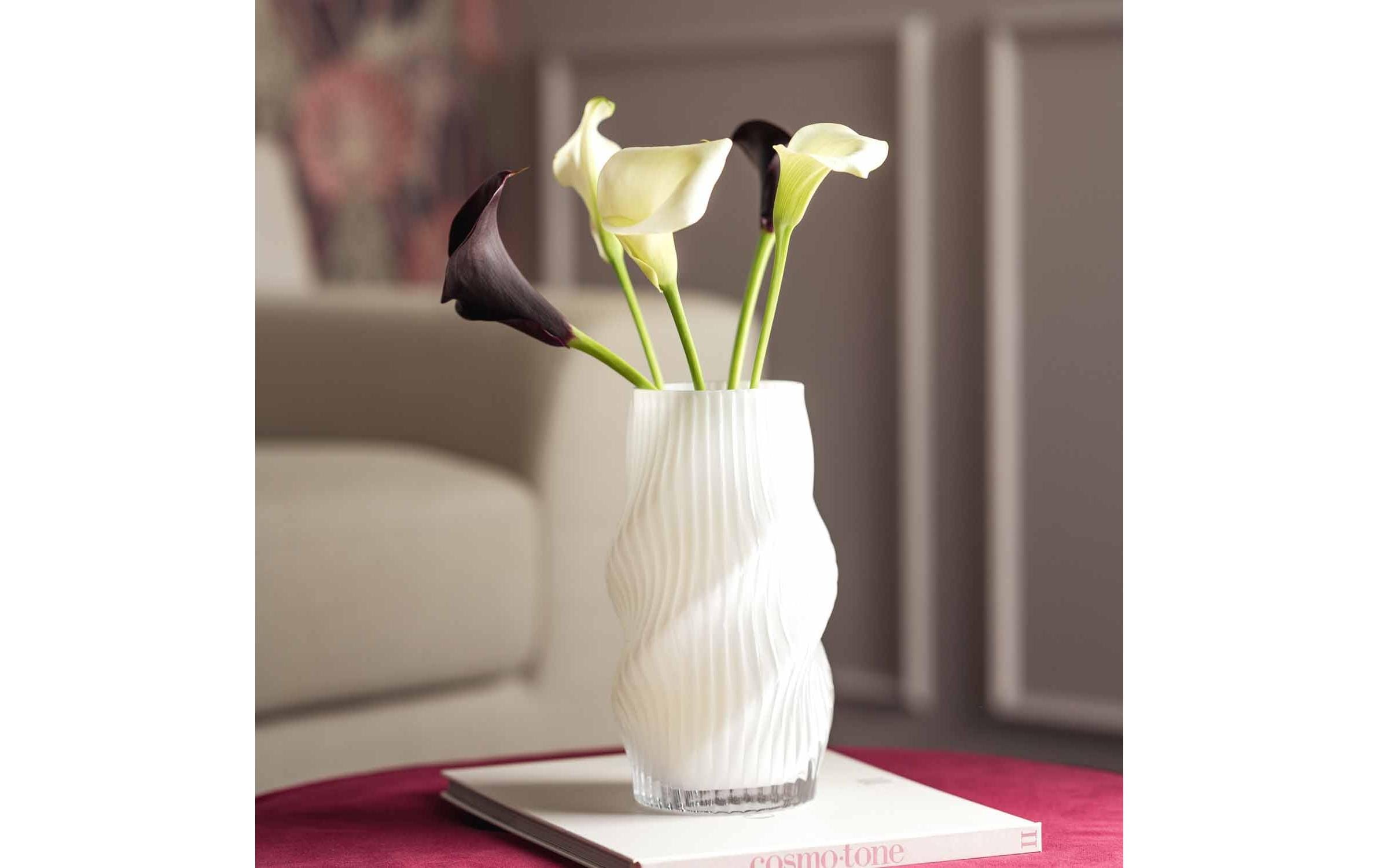 Vase Verdi 24 cm, WeissBlumenvase