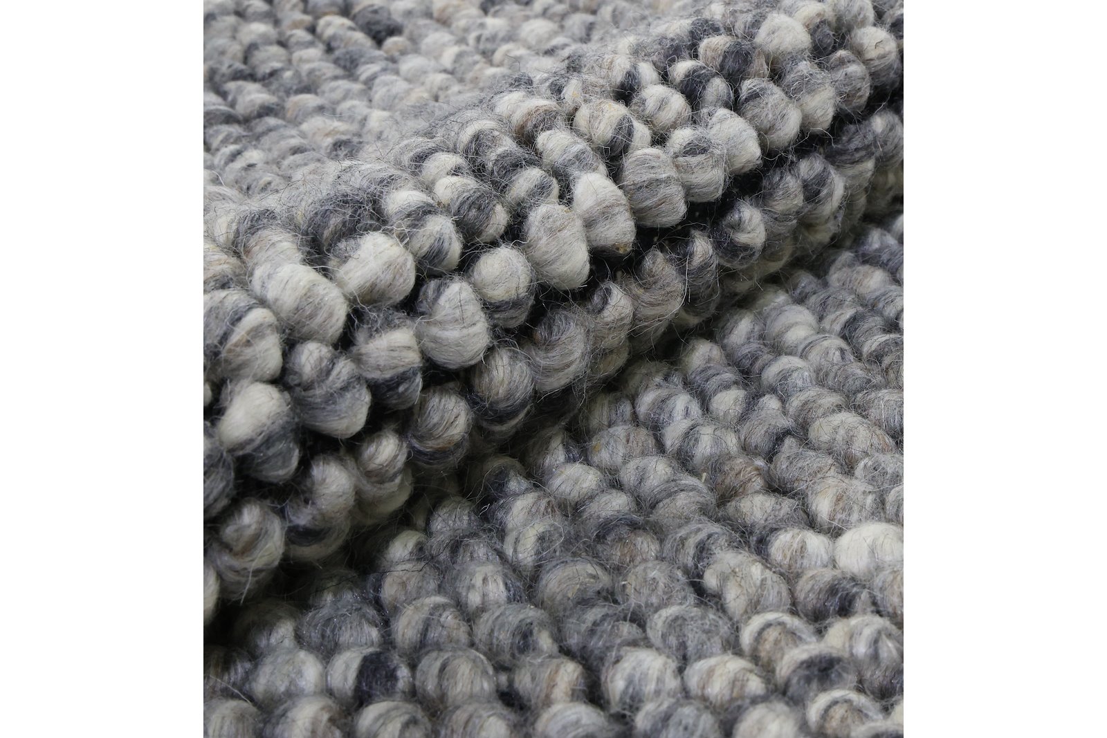 Riverstone teppe Stålgrå farget ullfilt. 160x230 cm