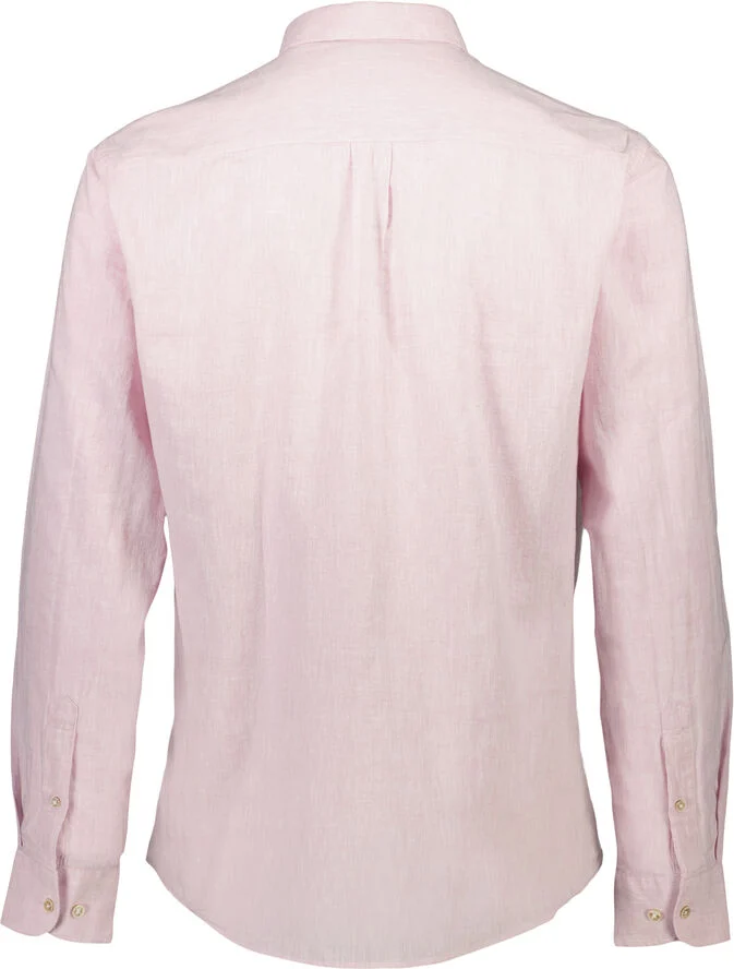 Lindbergh Cotton/linen shirt L/S Lyserød