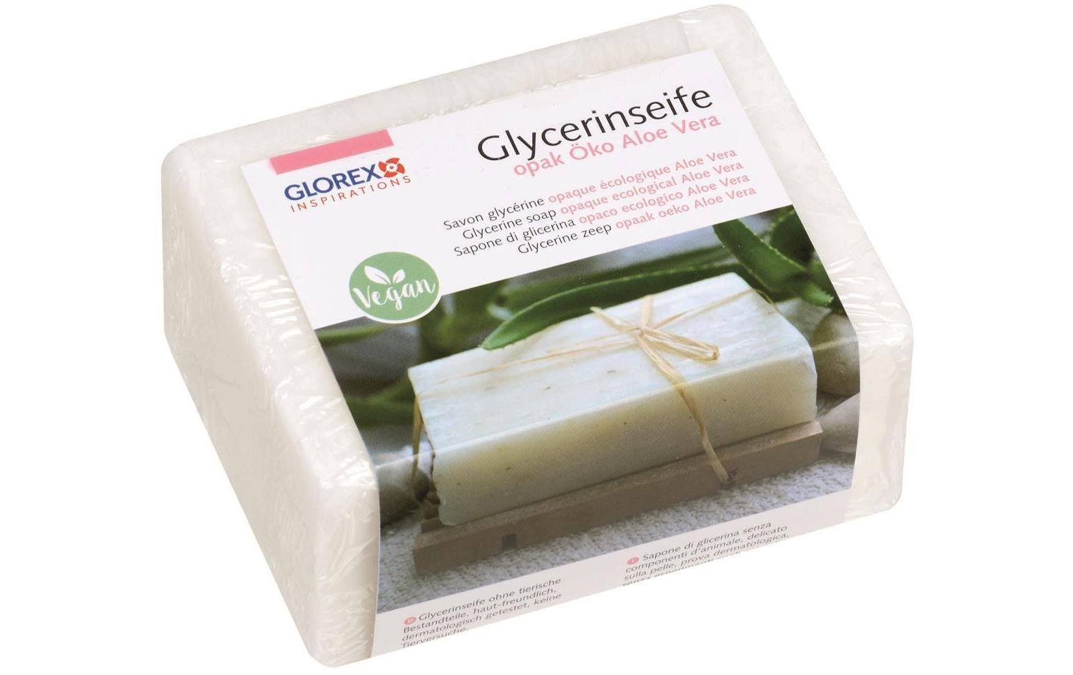 Glycerinseife Öko mit Aloe Vera 500 g, OpakVegane Seife aus Glycerin