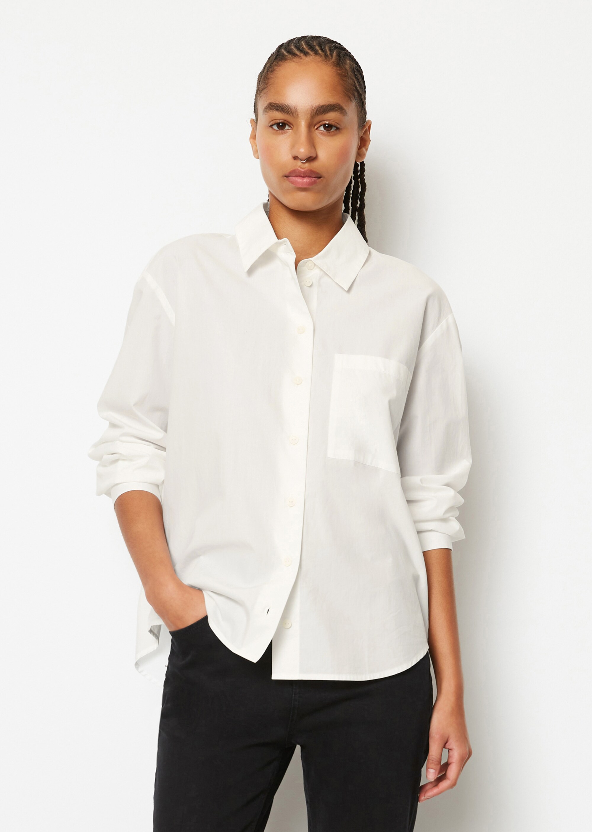 Bluse loose aus reiner Bio-Baumwolle
