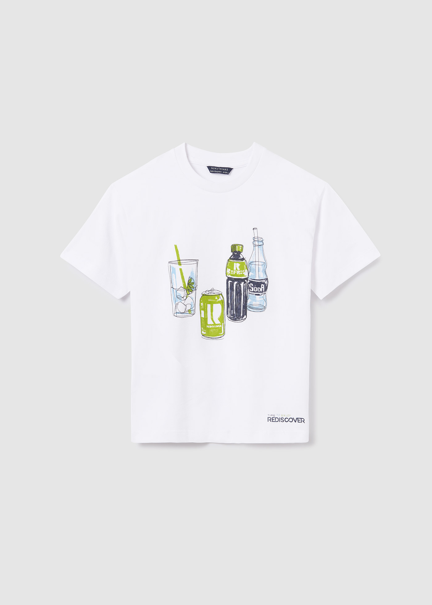 Camiseta infantil com estampa sustentável em algodão.