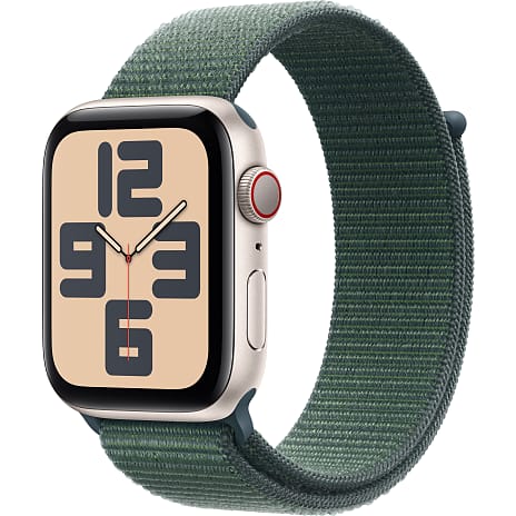 Apple Watch SE (2024) 44 mm Cell - Starlight Aluminium Sport Loop