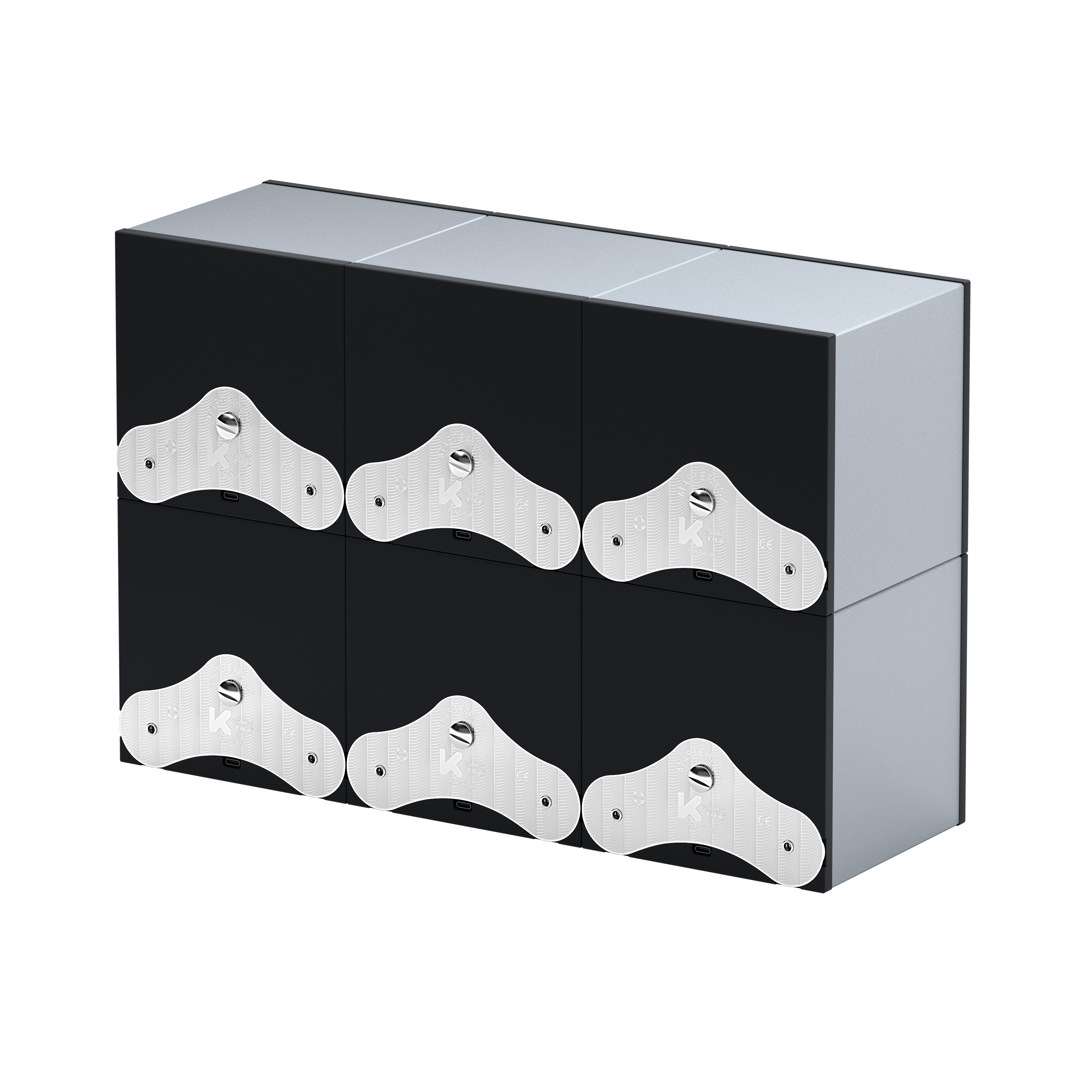 SwissKubik Masterbox Aluminium Silber - 6 Uhren