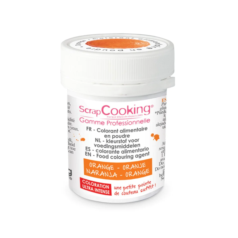 Colorant alimentaire en poudre orange Scrapcooking