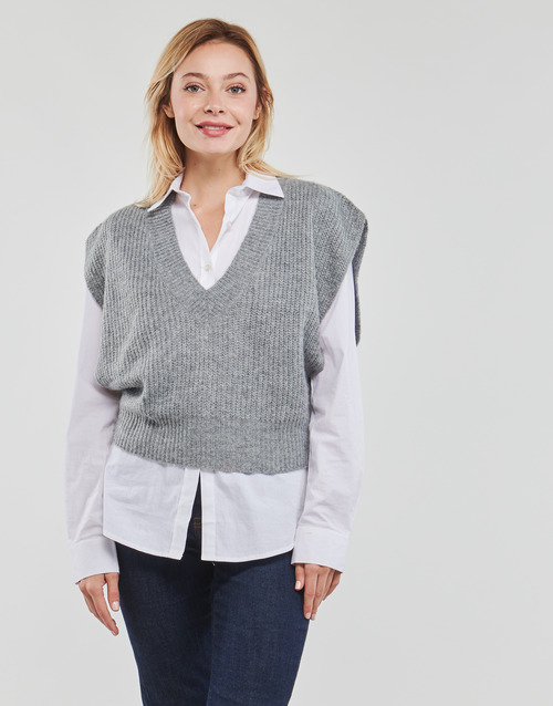 Esprit - SLEEVLES FK TOP - MEDIUM GREY