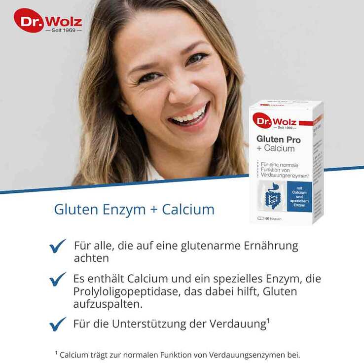 Gluten Pro + Calcium Kapseln, 60 St