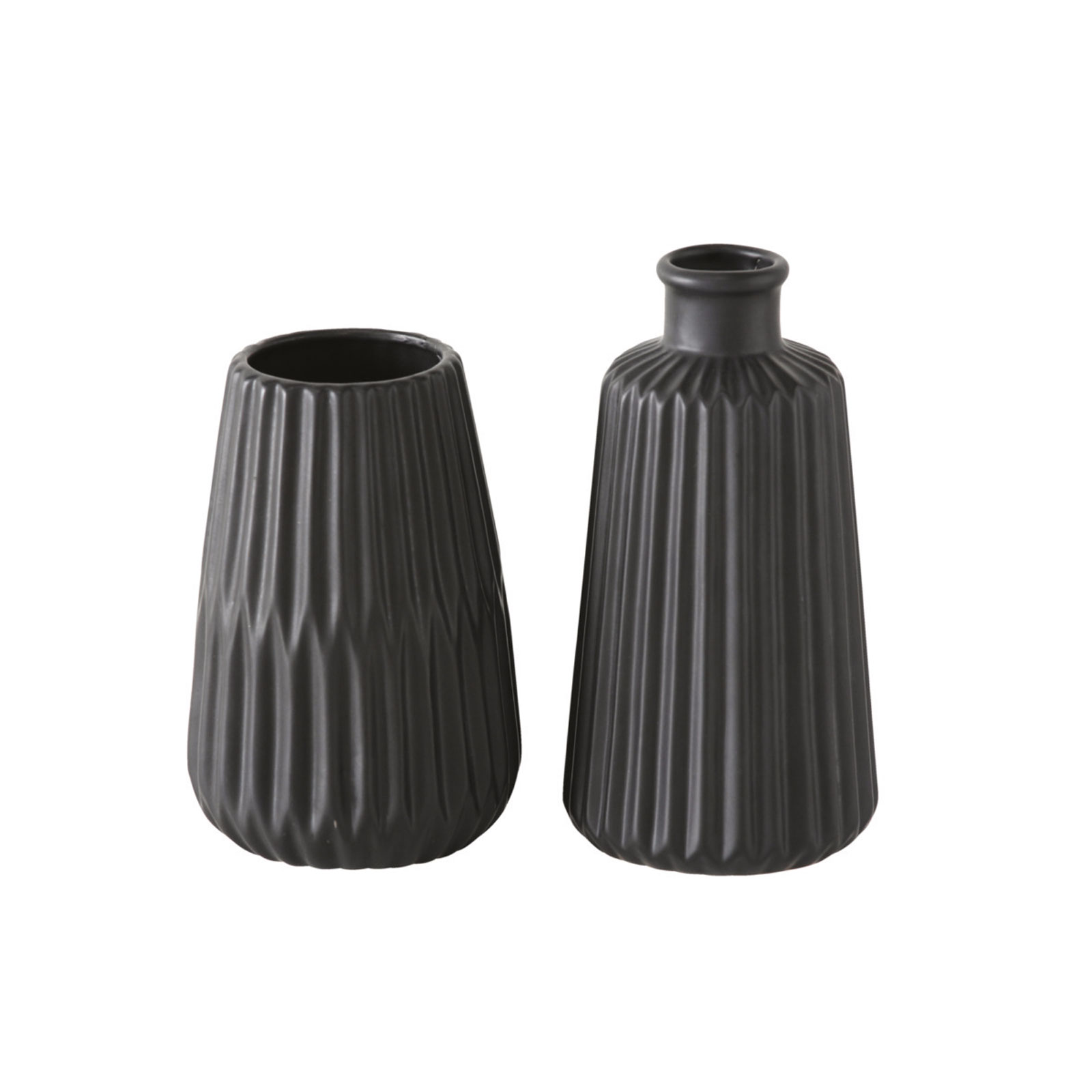 Vase - schwarz - sortiert - 17 cm hoch