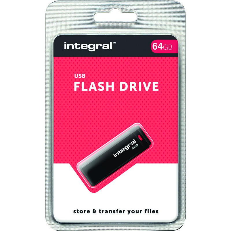 Integral clé USB Flash Drive 64 Go Usb 2.0 (Usb-A) Noir
