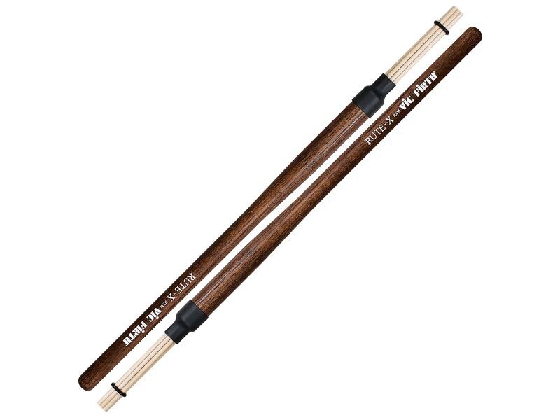 Vic Firth Hot Rod RUTE-X Medium Paar Vielseitige Schlagzeugruten mit 11 Stäben