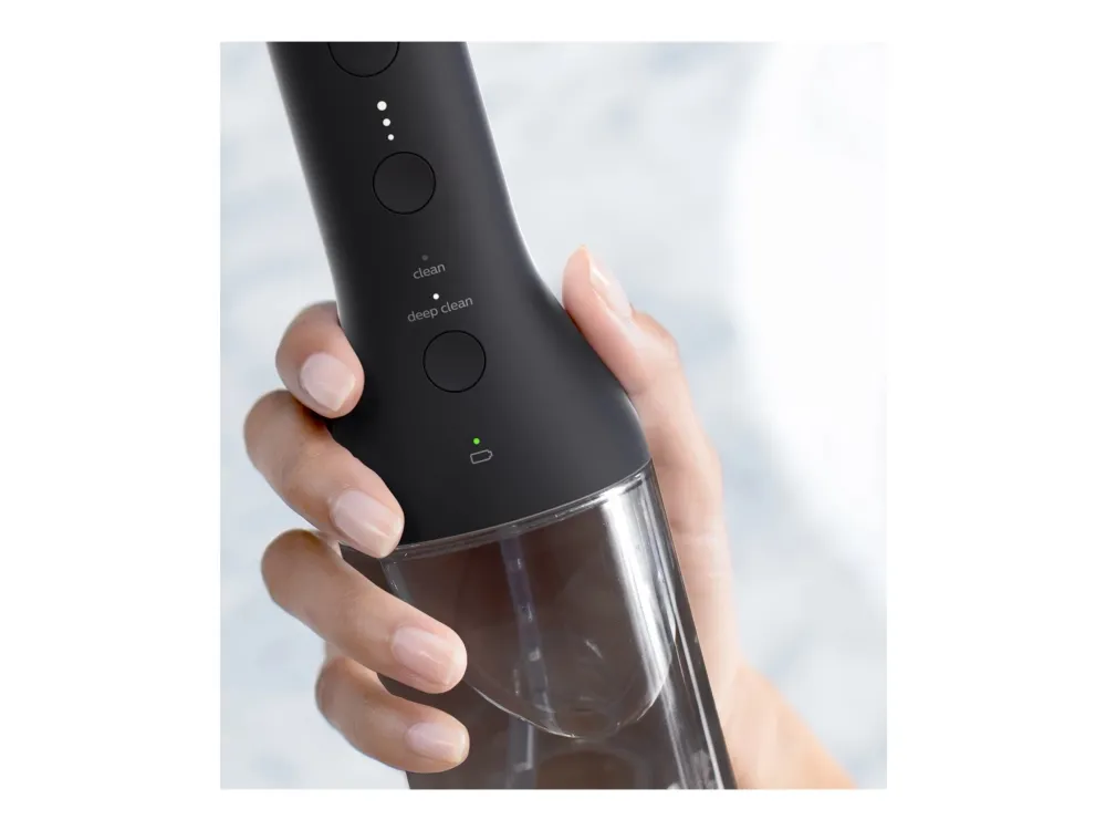 Philips Sonicare Power Flosser 3000 HX3826 - Mundskylning - trådløs - sort