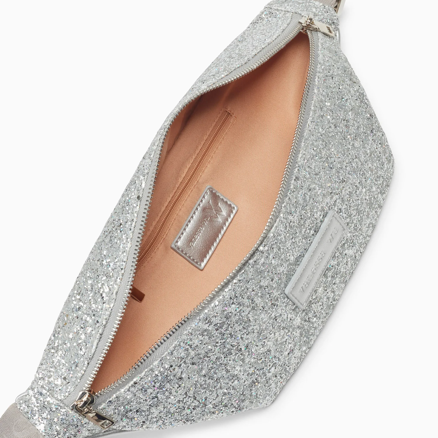 Sacs-Sac banane Lydie argent à paillettes