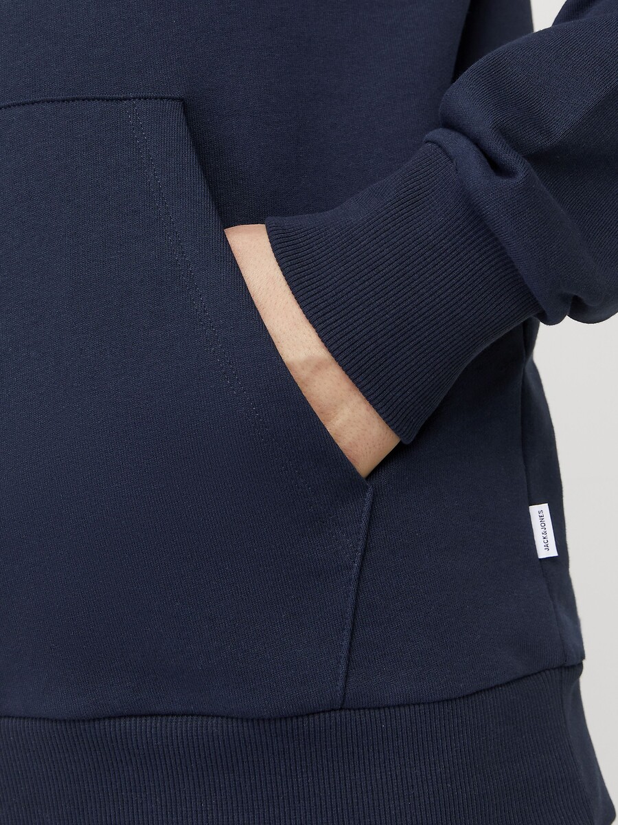 JACK & JONES<br>Moletom com capuz e logo Relaxado