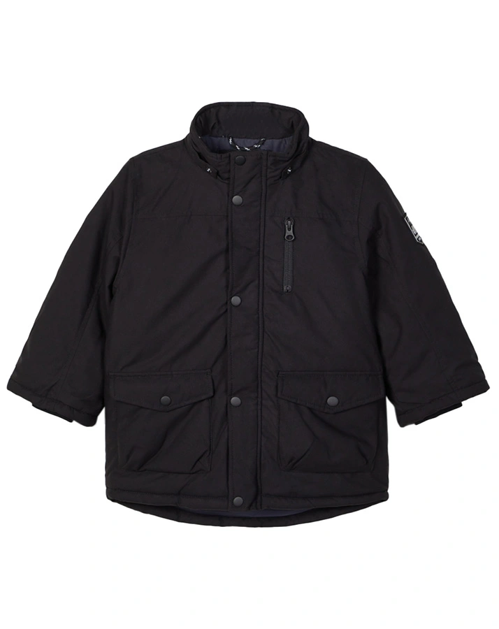 Winter-Parka NMMMIBIS mit Kunstfellbesatz in schwarz