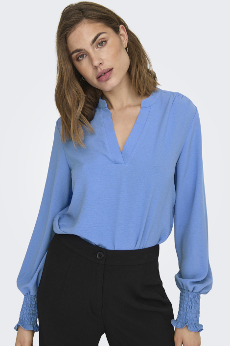 Only blauwe dames blouse