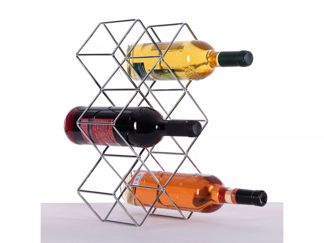 PORTE-BOUTEILLE CUBE Métal silber