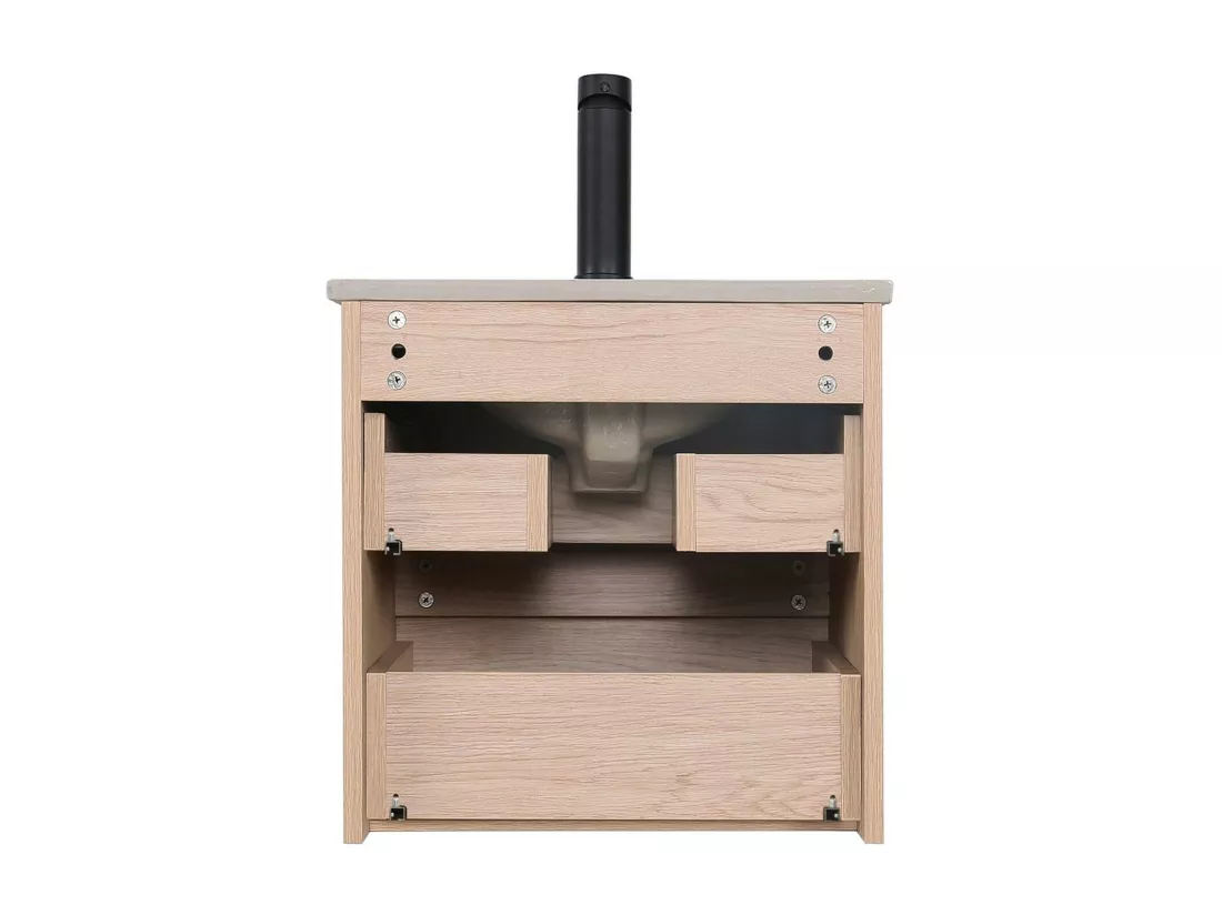 Meuble simple vasque 45 cm + vasque intégrée