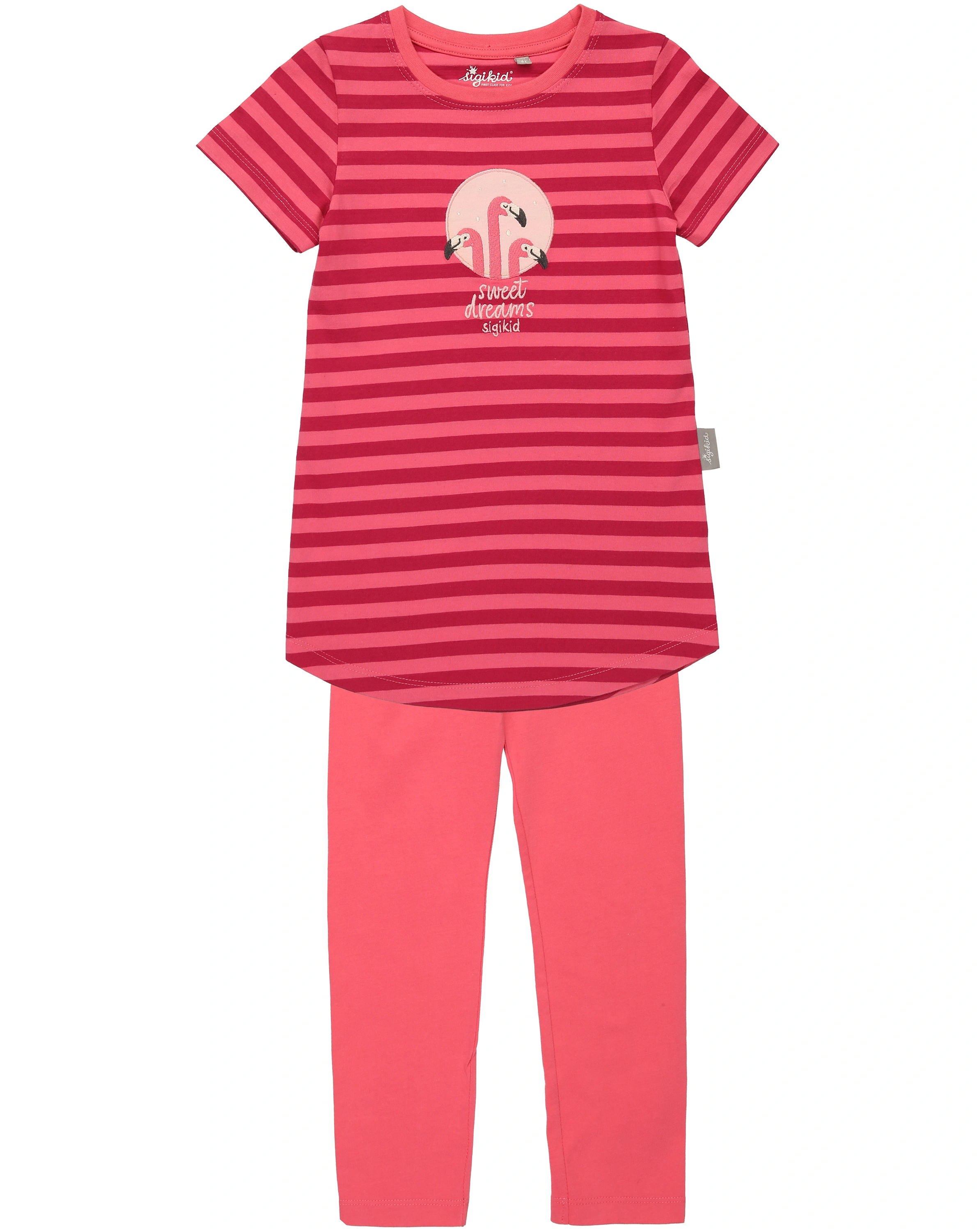 Schlafanzug lang SWEET DREAMS gestreift in pink