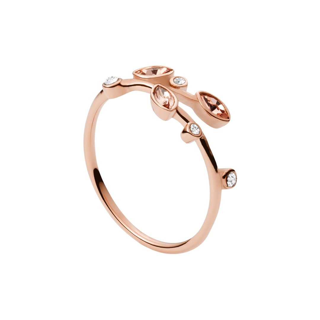 Fossil Damenring Vintage Pink Blooms