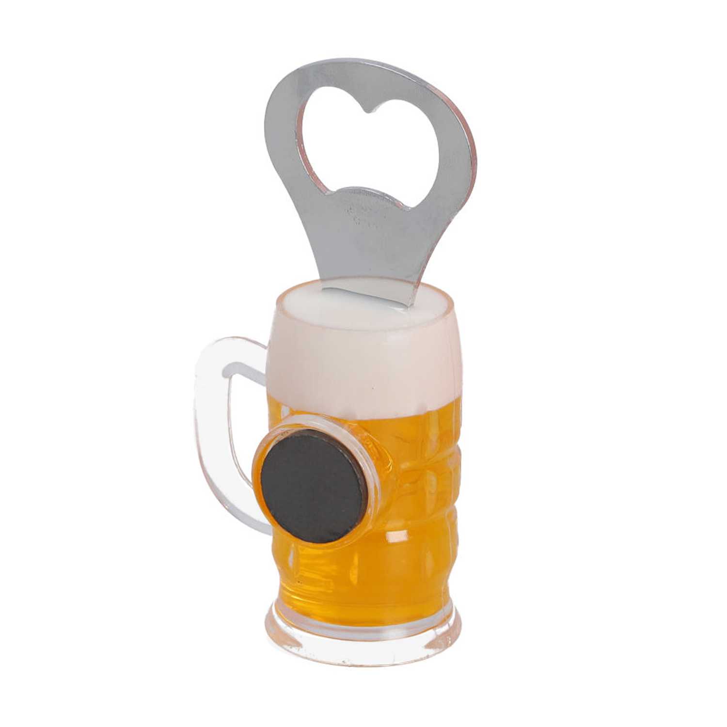 Metallflaschenöffner Bierglas Magnet