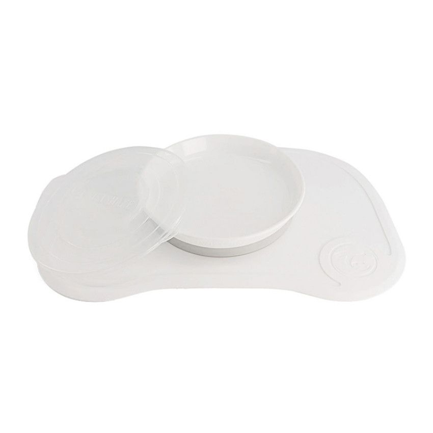Set plateau Click Mat Mini + Assiette 6+ mois – Blanc - Ecru
