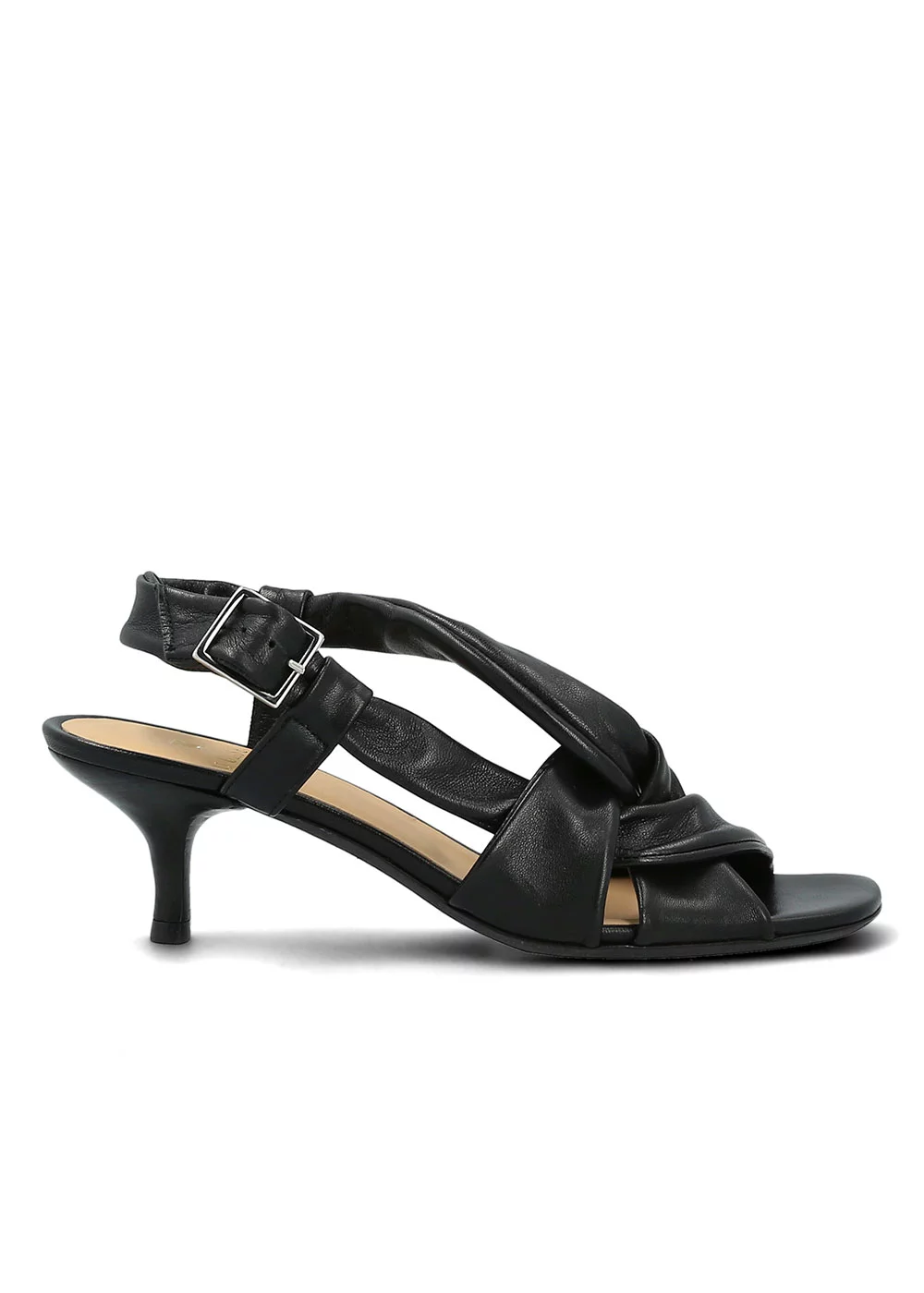 SANDALE ALBANE CUIR NOIR