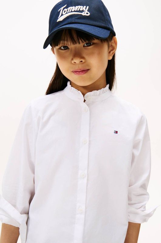 Tommy Hilfiger - Ruffle Collar Blouse LS - Wit - Blouse