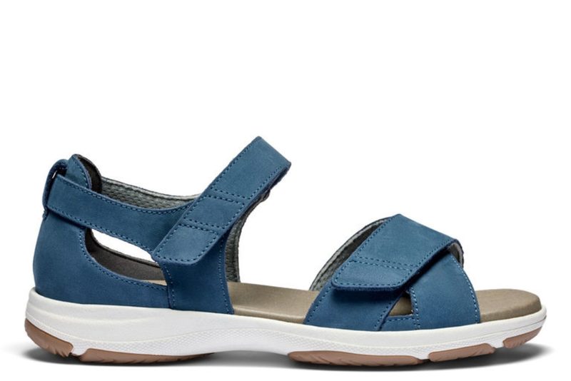 NEW FEET DAME SANDAL I BLÅ MED HÆLKAPPE
