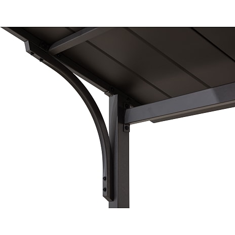 Aspe grillpavillon 244 x 153 cm - brun stålstel