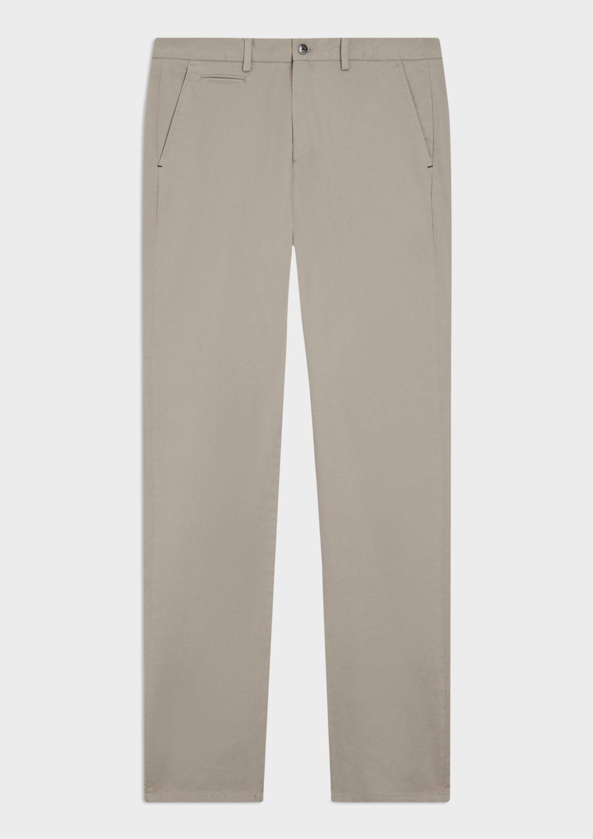 Chino slack skinny en coton stretch uni beige