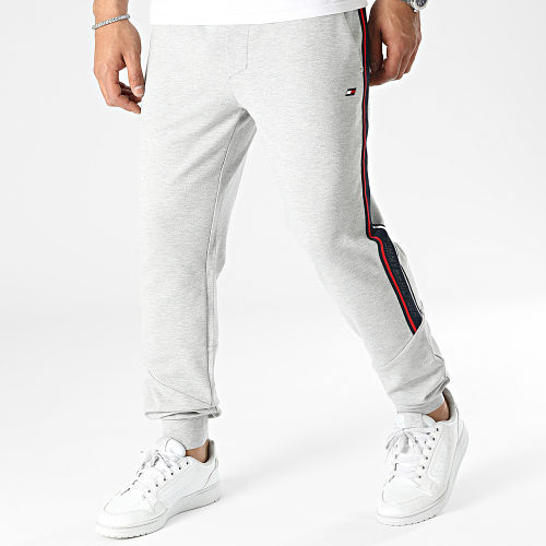 Pantalon Jogging A Bandes Textured Tape 0404 Gris Chiné