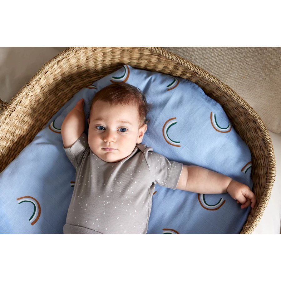 LÄSSIG Mulltücher L 3er Pack Happy Rascals Himmelblau