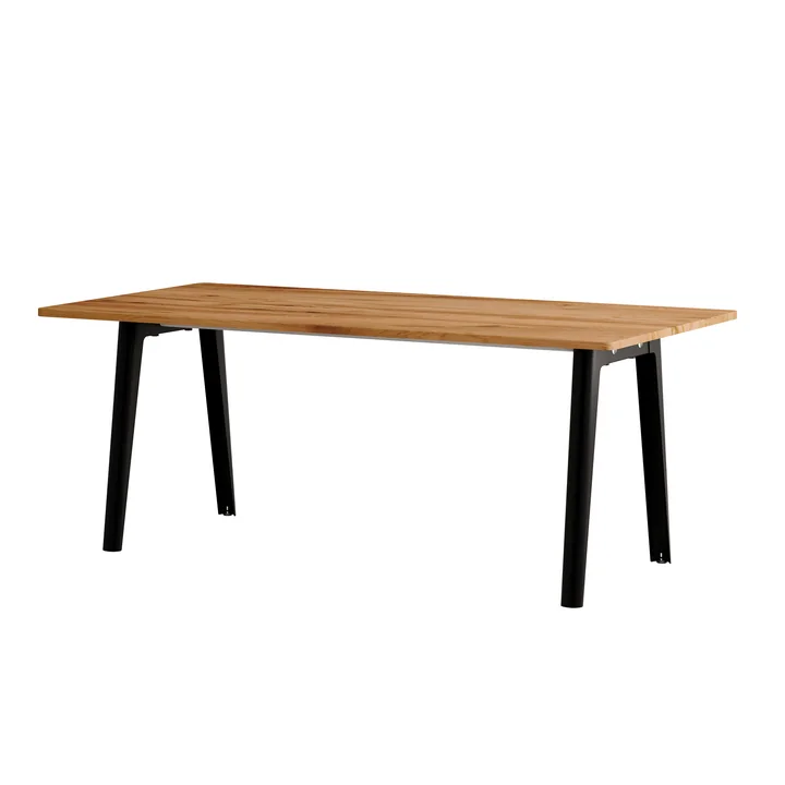 TipToe - NEW MODERN Esstisch 95 x 190 cm, recyceltes Altholz / graphite black